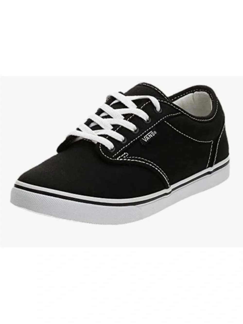 Vans Atwood Low Women’s 9 Black Canvas Skate Shoes Sneakers Off The Wall Classic